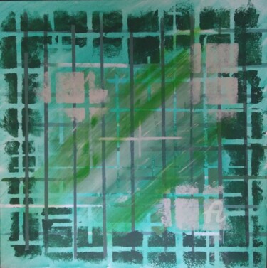 Peinture intitulée "green road" par Pascal Piguel, Œuvre d'art originale, Acrylique