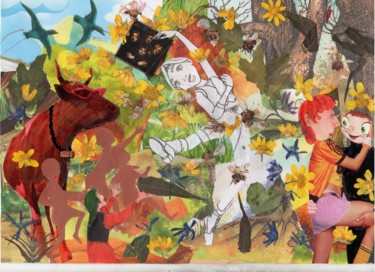 拼贴 标题为“Kiss your Queens.” 由Phil Colisov, 原创艺术品, 拼贴