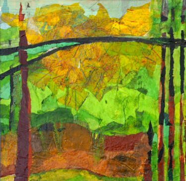 Collages titled "Regard sur paysage…" by Helen Hill, Original Artwork, Collages