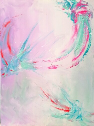 Peinture intitulée "La danse des méduses" par Alexandra Isler, Œuvre d'art originale, Acrylique