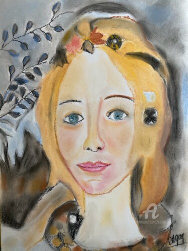 Drawing titled ""Printemps Renaissa…" by Claire Marie Gay, Original Artwork, Pastel