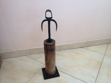 Sculpture intitulée "les bras m'en tombe" par Castor, Œuvre d'art originale, Métaux