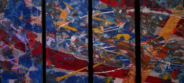 Peinture intitulée "quadri'p" par Pascal Piguel, Œuvre d'art originale, Acrylique