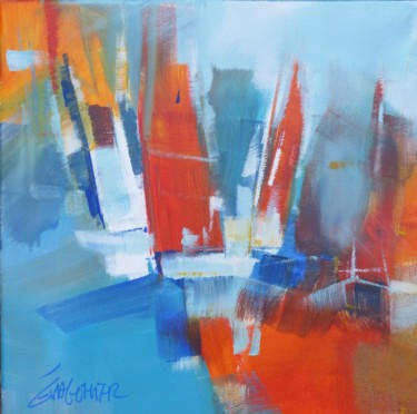 Peinture intitulée "Régate 30-02#artist…" par Eva Gohier, Œuvre d'art originale, Acrylique