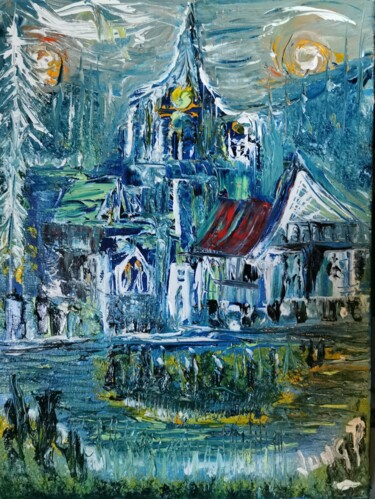 Peinture intitulée "Charming evening" par Pascal Jung, Œuvre d'art originale, Huile