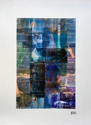 Collages titled "Collage "Sans titre…" by Arasu, Original Artwork, Collages