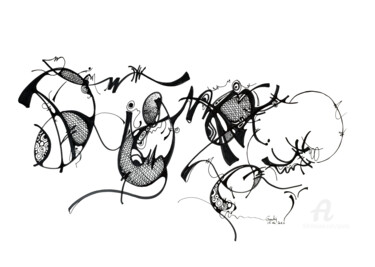 Dessin intitulée "Dignité" par Goodÿ, Œuvre d'art originale, Marqueur