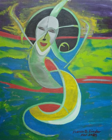Peinture intitulée "Araignée mystique(M…" par Ivann Deweare Lindor, Œuvre d'art originale, Acrylique