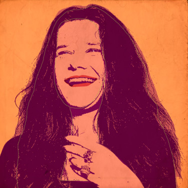 Arte digitale intitolato "Janis Joplin" da Andrea Pisano, Opera d'arte originale, Pittura digitale