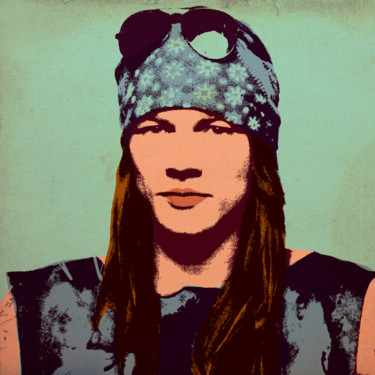 Arte digitale intitolato "Axl Rose" da Andrea Pisano, Opera d'arte originale, Pittura digitale