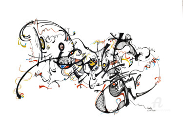 Dibujo titulada "Discernement" por Goodÿ, Obra de arte original, Rotulador