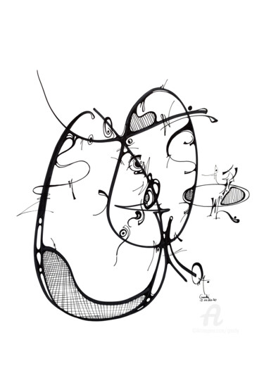Dibujo titulada "Coloniale" por Goodÿ, Obra de arte original, Rotulador