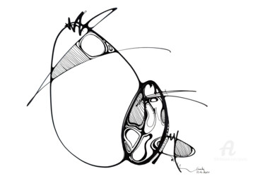 Dibujo titulada "La mère et l'enfant" por Goodÿ, Obra de arte original, Rotulador