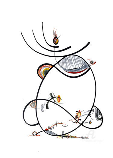 Dibujo titulada "san titre 2" por Goodÿ, Obra de arte original, Rotulador