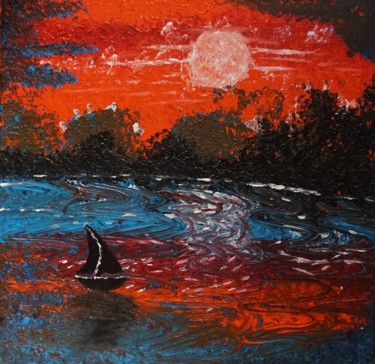 Peinture intitulée "Voilier" par Adrien C., Œuvre d'art originale, Acrylique
