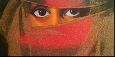 Peinture intitulée "The Eyes" par Houria, Œuvre d'art originale, Huile