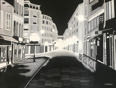 Peinture intitulée "La Zone Piétonne" par Laetitia Infantino, Œuvre d'art originale, Acrylique Monté sur Châssis en bois