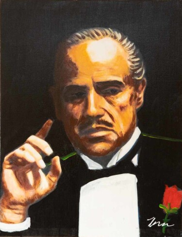 Marlon Brando Oil Painting on Canvas 绘画 标题为“Marlon Brando Oil P…” 由Filip Petrovic, 原创艺术品, 油