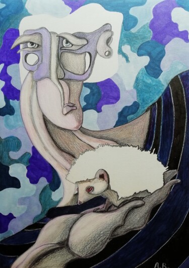 图画 标题为“White is a colour t…” 由Anna Reshetnikova, 原创艺术品, 标记