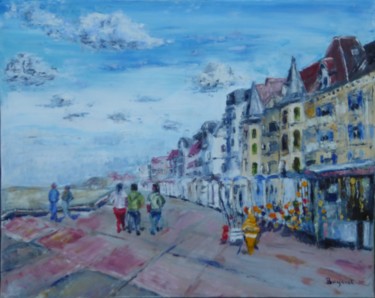 Painting titled "Côte d'Opale-Wimere…" by Marie Baysset, Original Artwork, Acrylic Mounted on Wood Stretcher frame