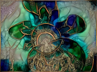 Digital Arts titled "Glas in Lood Kunst…" by Mies De Graaf, Original Artwork, 2D Digital Work
