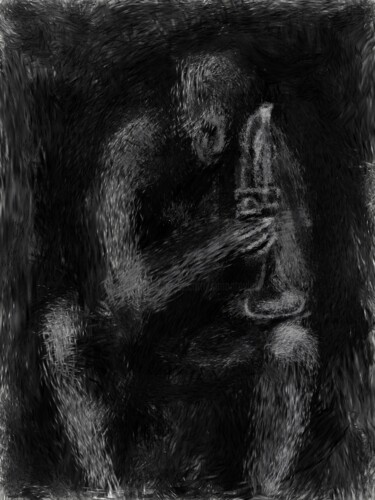 数字艺术 标题为“black trumpet” 由Simon Taylor, 原创艺术品, 数字油画
