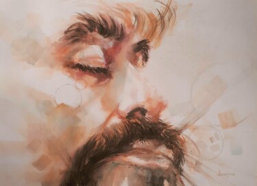 Pittura intitolato ""Quam Is Vultus  0"" da Valerio Scarapazzi, Opera d'arte originale, Acquarello