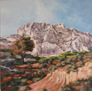 Peinture intitulée "Sainte Victoire en…" par Claude Bonnin, Œuvre d'art originale, Acrylique