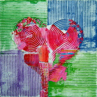 Painting titled "Coeur contemporain…" by Bruno Dumont, Original Artwork, Acrylic