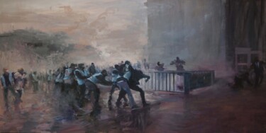 绘画 标题为“Gilets jaunes” 由Manuel Leonardi, 原创艺术品, 油