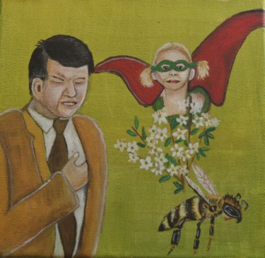 Painting titled "Aubépine - #ArtistS…" by Adélaïde Simon, Original Artwork, Acrylic