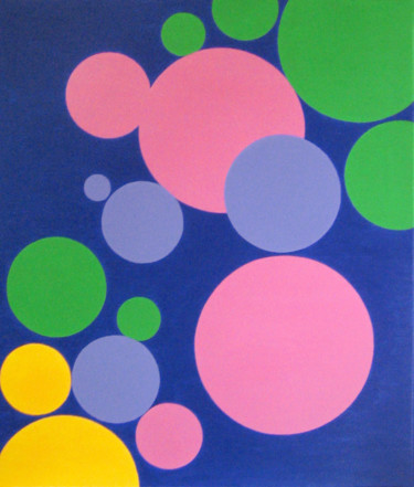Bubbles with motley hapiness Painting titled "Bubbles with motle…" by Marina Rusalka, Original Artwork, Oil