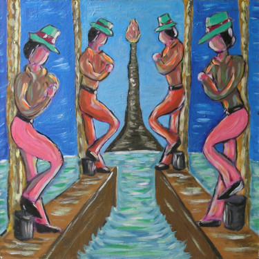Peinture intitulée ""Embarcadère"" par François Longère, Œuvre d'art originale, Acrylique
