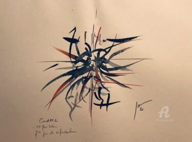 Dessin intitulée "COVID19-2" par Jérôme Schreiber, Œuvre d'art originale, Encre
