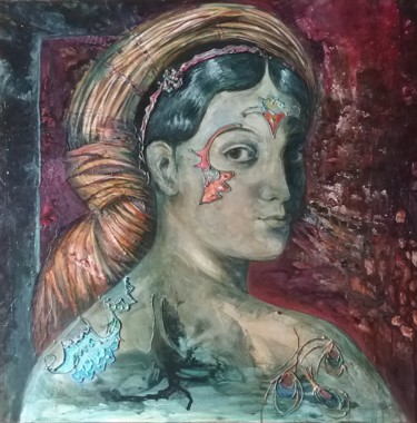 绘画 标题为“la grande odalisque…” 由Joelle Morisset, 原创艺术品, 丙烯