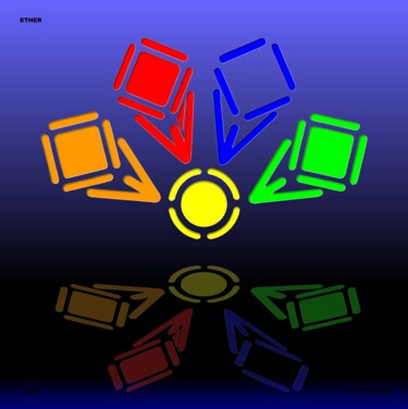 제목이 "ETHER"인 디지털 아트 Etienne Frouin (E9 Inertion)로, 원작, 2D 디지털 작업