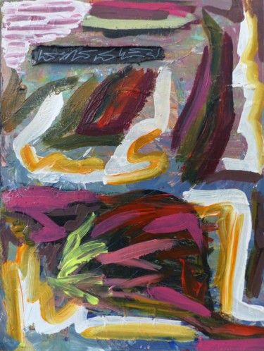 Peinture intitulée "Tribal 2 (Scratch)" par Valérian Fuster, Œuvre d'art originale, Acrylique