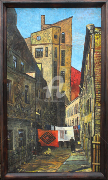Pittura intitolato ""Москва. Щемиловка"" da Dmitri Drozdetski, Opera d'arte originale, Olio