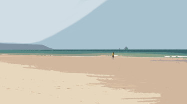 Mer, ciel et sable - Sea, sky and sand Digital Arts titled "Mer, ciel et sable…" by Wolf Thiele, Original Artwork, 2D Digital Work