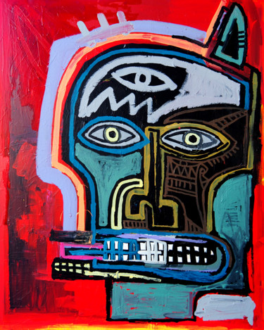 Pintura intitulada "MASQUE DE DANSE" por Mascarade, Obras de arte originais, Acrílico Montado em Armação em madeira