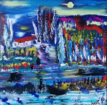 Peinture intitulée "One evening" par Pascal Jung, Œuvre d'art originale, Huile
