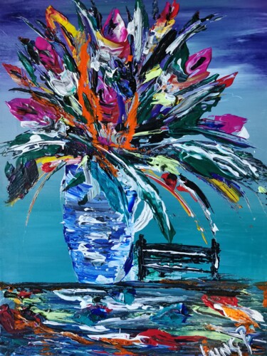 Peinture intitulée "Emotion ( hommage C…" par Pascal Jung, Œuvre d'art originale, Huile