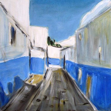 Peinture intitulée "RUELLE A RABAT" par Catherine Martel, Œuvre d'art originale