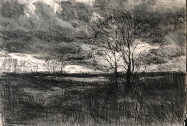 제목이 "Original Art on Pap…"인 그림 Vsevolod Chistiakov로, 원작, 숯