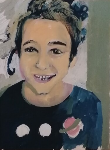 Dessin intitulée "Petite fille#artist…" par Valérie Blum (Valery), Œuvre d'art originale, Crayon