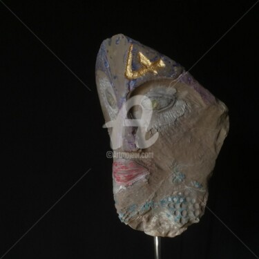 Sculpture intitulée ""Signe cabalistique"" par Pagès Du Pilou, Œuvre d'art originale, Pierre