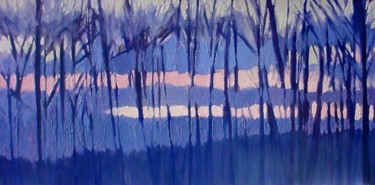 Painting titled "Serenity Large oil…" by Rebecca Grantham, Original Artwork, Oil