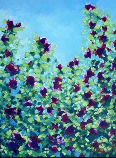 Painting titled "Rose No.8" by Rebecca Grantham, Original Artwork, Oil