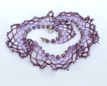 设计 标题为“Purple waves neckla…” 由Irena Zelickman, 原创艺术品, 首饰
