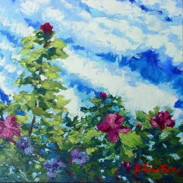Painting titled "Rose No. 10" by Rebecca Grantham, Original Artwork